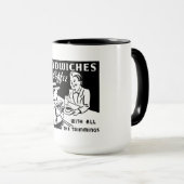 Vintages Kaffee-Geschäft Tasse (VorderseiteRechts)