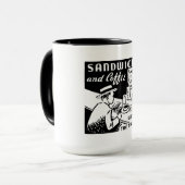 Vintages Kaffee-Geschäft Tasse (Vorderseite Links)