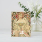 Vintages Kaffee-Plakat Postkarte (Stehend Vorderseite)