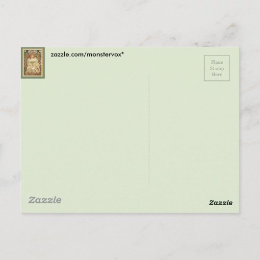 Vintages Kaffee-Plakat Postkarte (Rückseite)