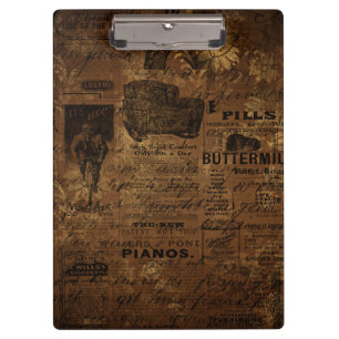 Vintages Kaffeekollen Klemmbrett