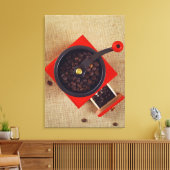 Vintages Kaffeemaschine Leinwanddruck (Insitu (Wohnzimmer))