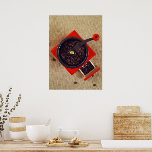 Vintages Kaffeemaschine Poster (Küche)