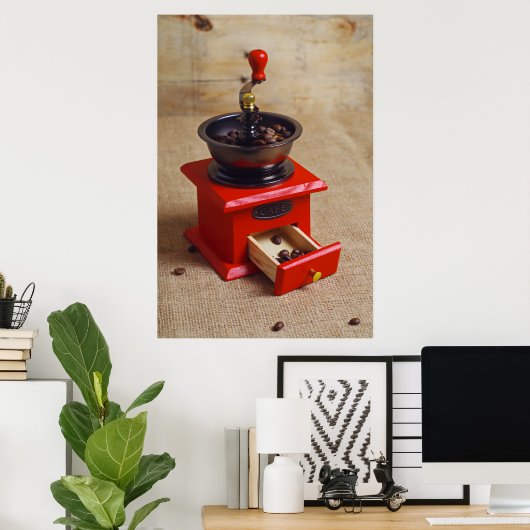 Vintages Kaffeemaschine Poster (Heimbüro)