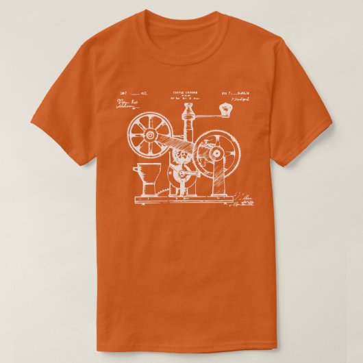 Vintages Kaffeemaschine T-Shirt (Design vorne)