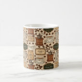 Vintages Kaffeemuster Retro-Café-Stil Kaffeetasse (Mittel)
