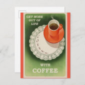 Vintages Kaffeepistro Retro Postkarte (Vorne/Hinten)