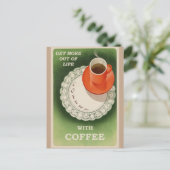 Vintages Kaffeepistro Retro Postkarte (Stehend Vorderseite)