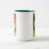 Vintages Kaffeepistro Retro Zweifarbige Tasse (Mittel)