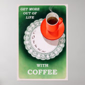 Vintages Kaffeepopster Retro-Werbung Poster (Vorne)