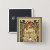 Vintages Kaffeeposter Button (Vorne & Hinten)
