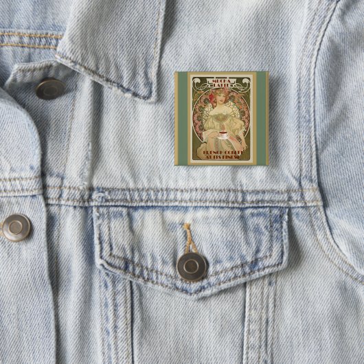 Vintages Kaffeeposter Button (Beispiel)