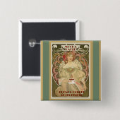 Vintages Kaffeeposter Button (Vorne & Hinten)