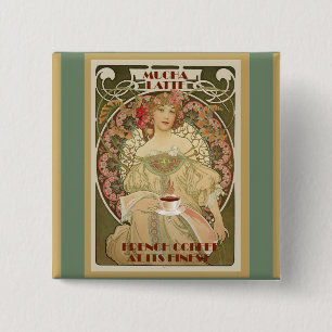 Vintages Kaffeeposter Button