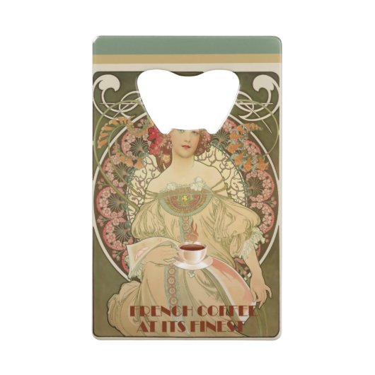 Vintages Kaffeeposter Geldbeutel Flaschenöffner (Rückseite)