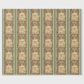 Vintages Kaffeeposter Geschenkpapier (Flach)
