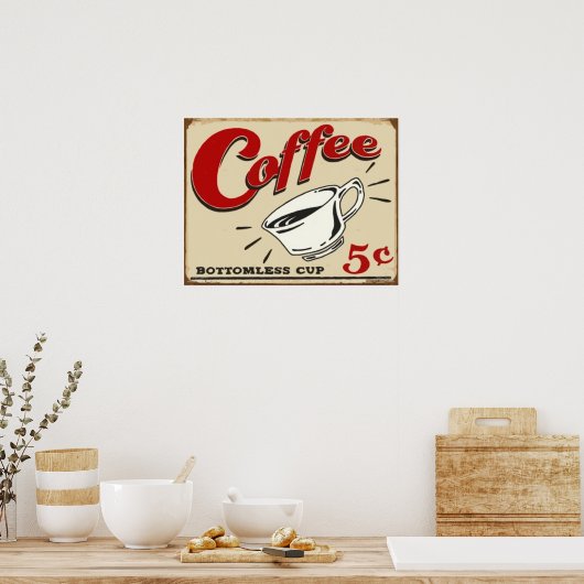 Vintages Kaffeeposter Poster (Küche)