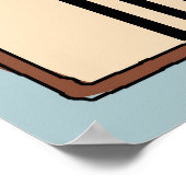 Vintages Kaffeeposter, Text ändern Poster (Ecke)