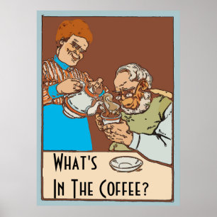 Vintages Kaffeeposter, Text ändern Poster
