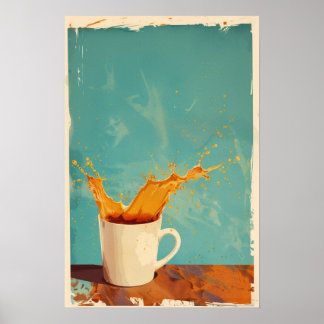 Vintages Kaffeepulster Poster