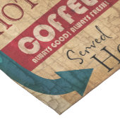Vintages Kaffeezeichen Kurzer Tischläufer (Ecke)