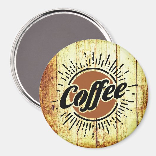 Vintages Kaffeezeichen Magnet (Vorderseite/Rückseite)