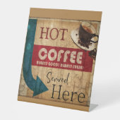 Vintages Kaffeezeichen Sockelschild (Vorderseite)