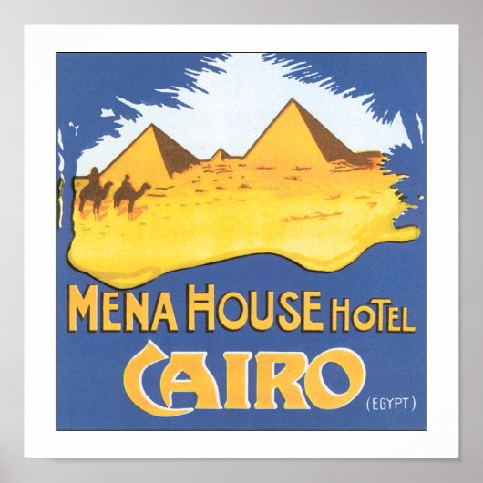 Vintages Kairo Ägypten Hotel Travel Poster Print (Vorne)