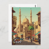 Vintages Kairo Ägypten Postkarte (Vorne/Hinten)