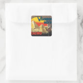 Vintages Kairo Ägypten Quadratischer Aufkleber (Tasche)