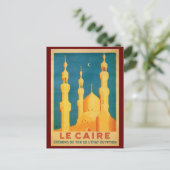 Vintages Kairo, Ägypten Reisewerbung Postkarte (Stehend Vorderseite)