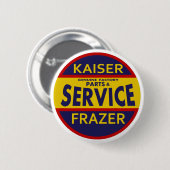 Vintages Kaiser-Frazer-Dienstzeichen rot/blau Button (Vorne & Hinten)