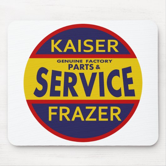 Vintages Kaiser-Frazer-Dienstzeichen rot/blau Mousepad (Vorne)