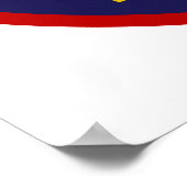 Vintages Kaiser-Frazer-Dienstzeichen rot/blau Poster (Ecke)