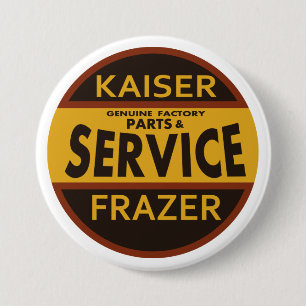 Vintages Kaiser-Frazer-Servicezeichen Button
