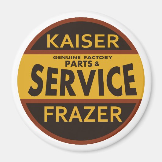 Vintages Kaiser-Frazer-Servicezeichen Magnet (Vorne)