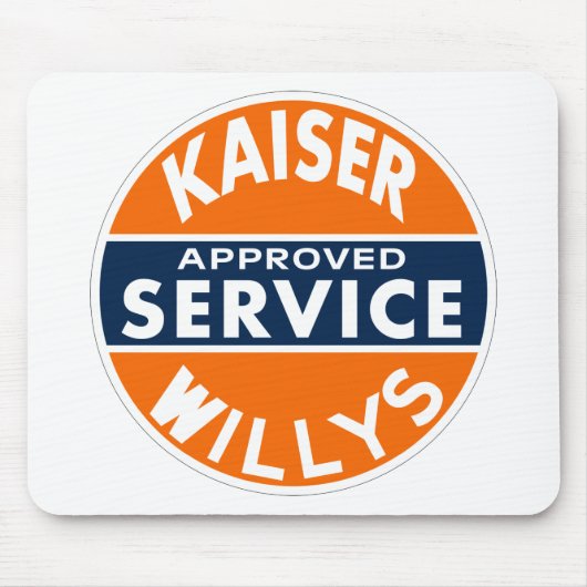 Vintages Kaiser Willys Service-Zeichen Mousepad (Vorne)