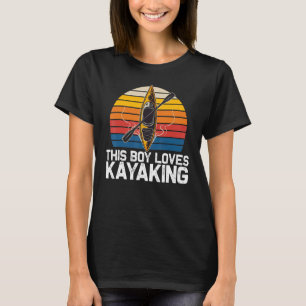 Vintages Kajak für Jungen Kinder Kajak Paddeln T-Shirt