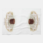 Vintages Kakao viktorianische heiße Schokolade ele Geschirrtuch (Horizontal)