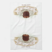 Vintages Kakao viktorianische heiße Schokolade ele Geschirrtuch (Vertikal)