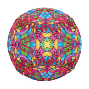 Vintages Kaleidoskop aus Hartglas Baseball