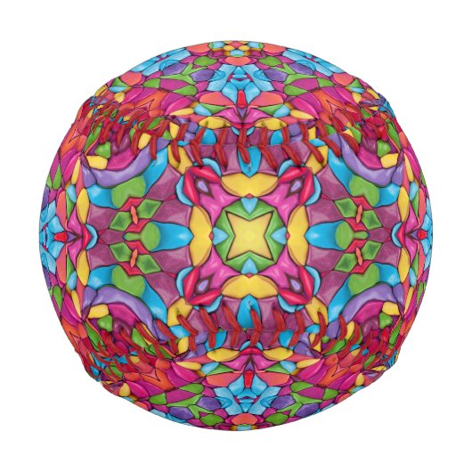 Vintages Kaleidoskop aus Hartglas Baseball (Vorderseite)