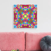 Vintages Kaleidoskop aus Hartglas Leinwanddruck (Insitu (Wohnzimmer))