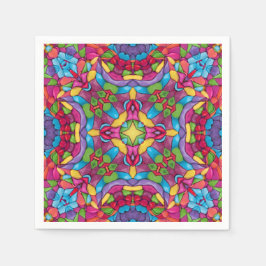 Vintages Kaleidoskop aus Hartglas Serviette