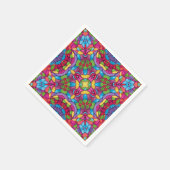 Vintages Kaleidoskop aus Hartglas Serviette (Ecke)