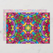 Vintages Kaleidoskop Einladung (Vorne/Hinten)