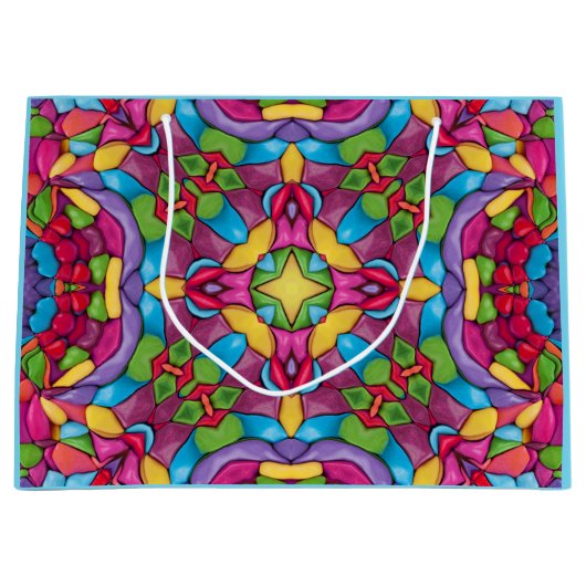 Vintages Kaleidoskop Große Geschenktüte (Vorderseite)