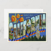 Vintages Kalifornien Ankündigungspostkarte (Vorne/Hinten)