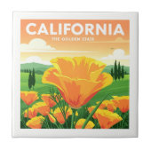 Vintages Kalifornien Fliese (Vorderseite)