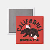 Vintages Kalifornien Magnet (Vorderseite/Rückseite)